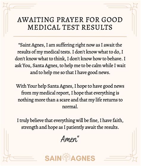 prayer for medical test results
